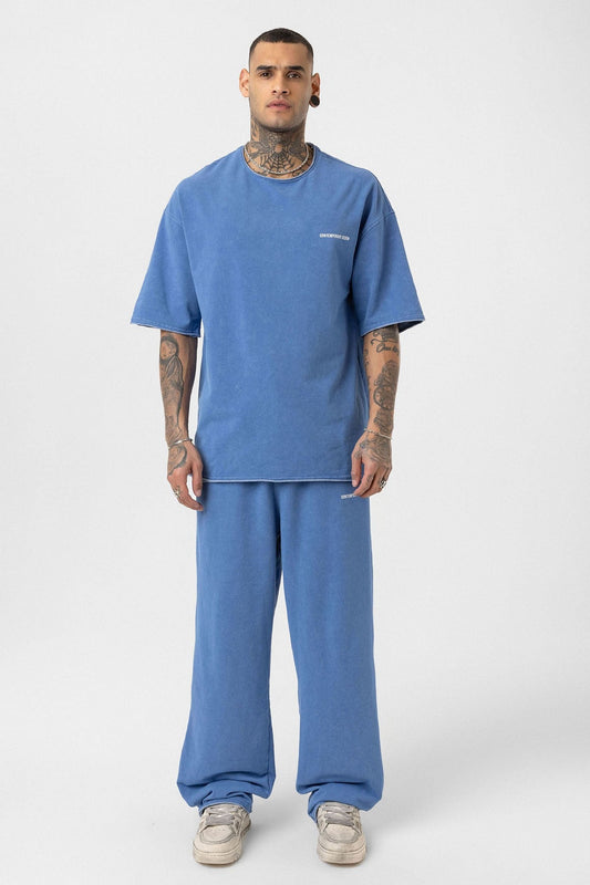 Oversized Washable Sweatsuit Set - Indigo