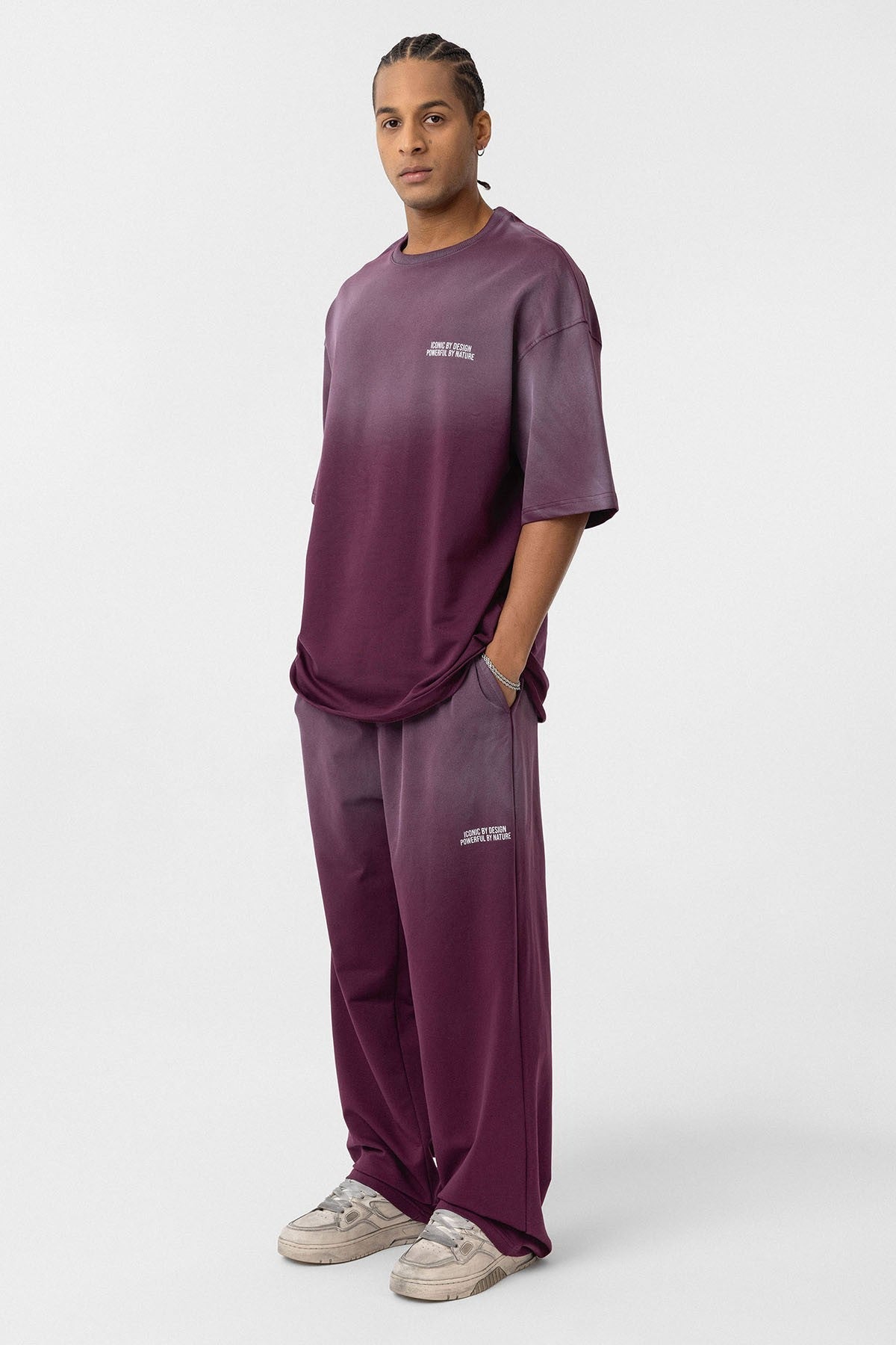 Oversized Printed Sweatsuit Set (Machine Washable)