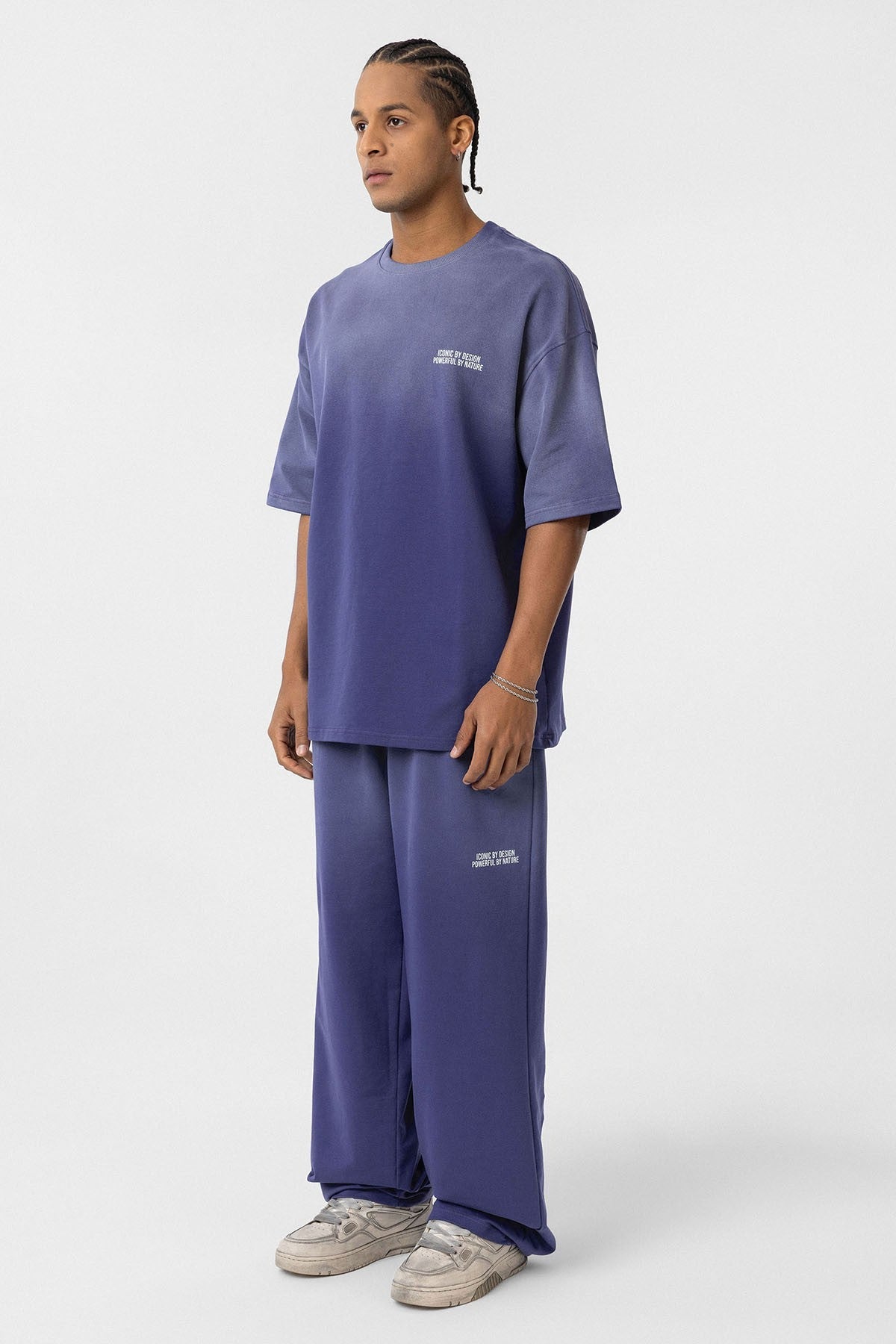 Oversized Printed Sweatsuit Set (Machine Washable)