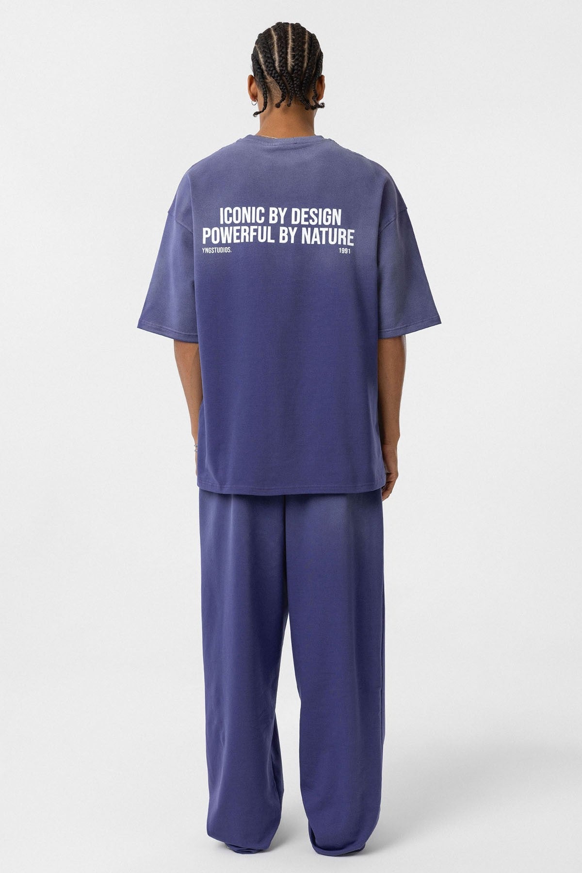 Oversized Printed Sweatsuit Set (Machine Washable)