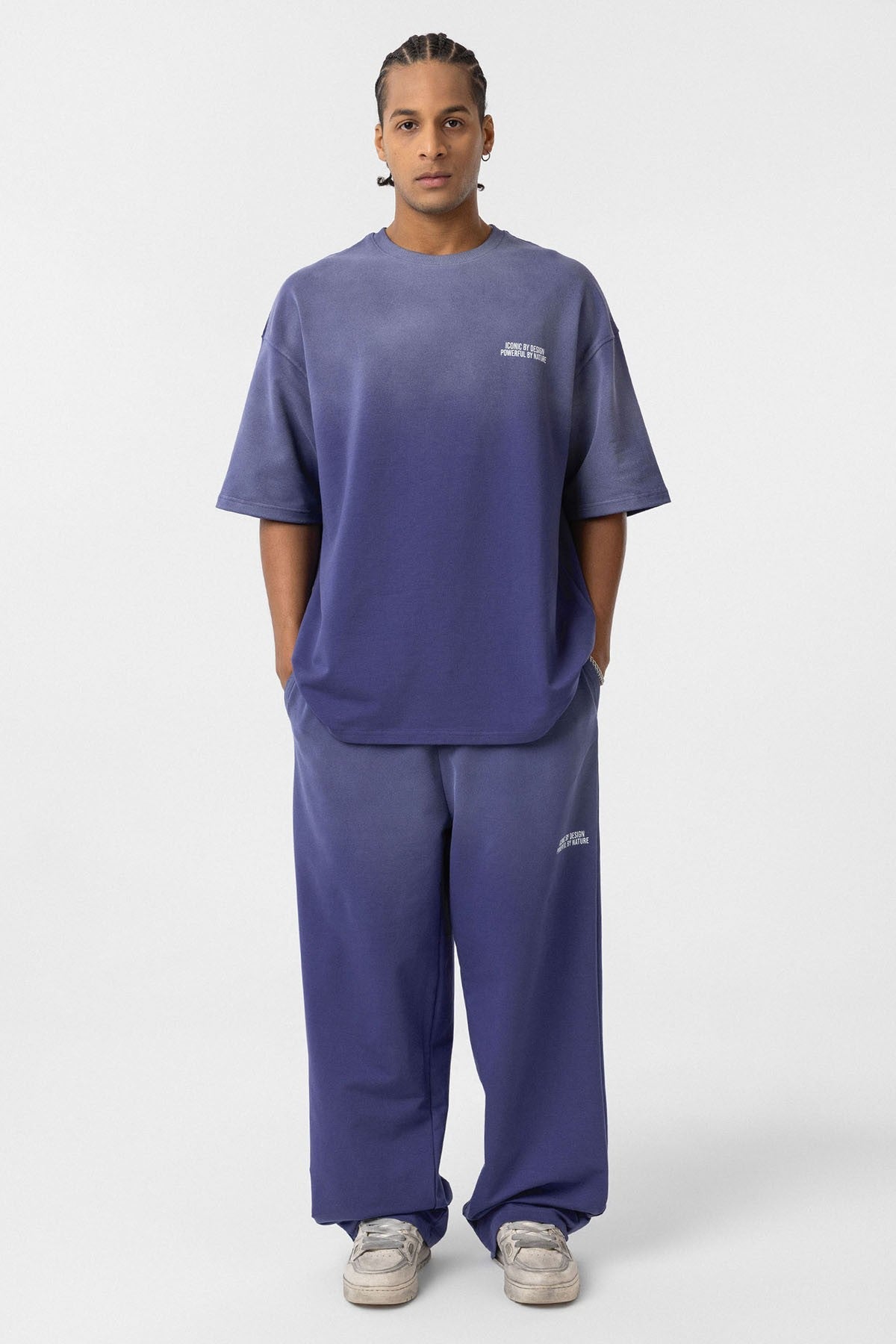 Oversized Printed Sweatsuit Set (Machine Washable)