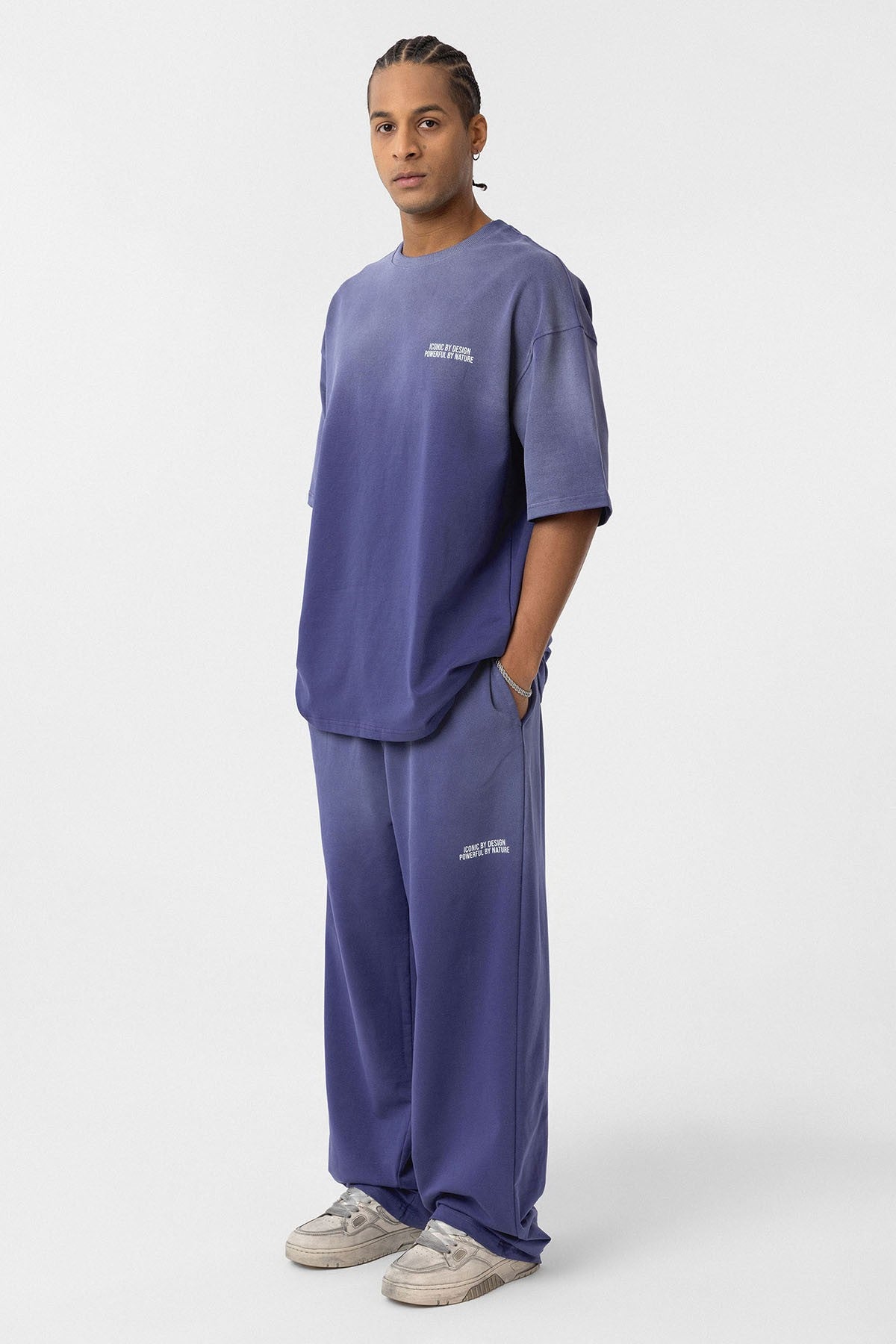 Oversized Printed Sweatsuit Set (Machine Washable)