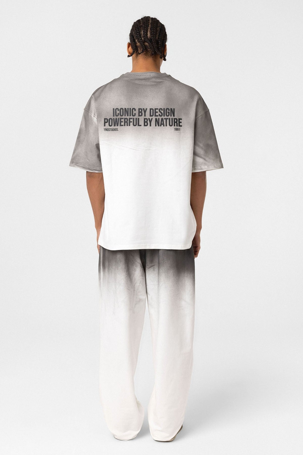 Oversized Printed Sweatsuit Set (Machine Washable)