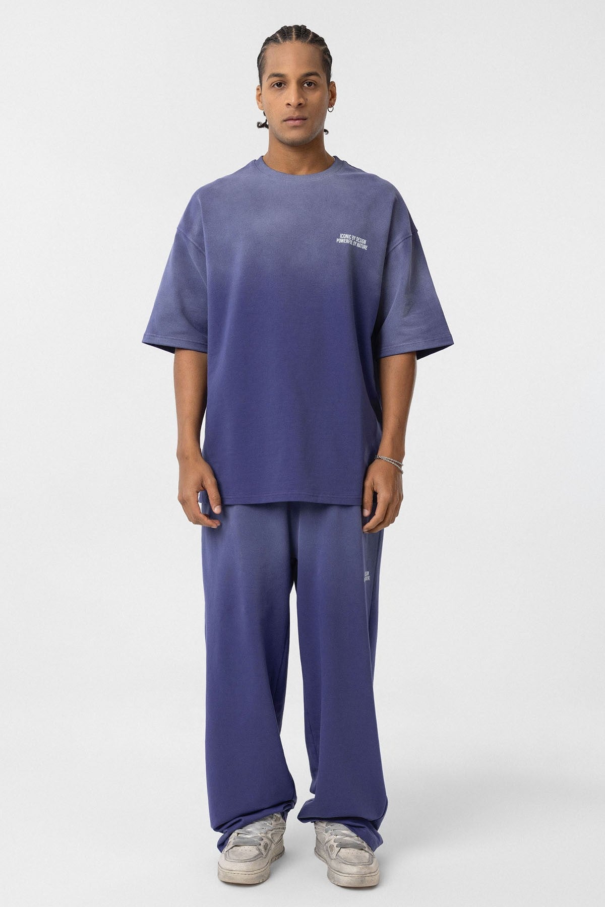 Oversized Printed Sweatsuit Set (Machine Washable)