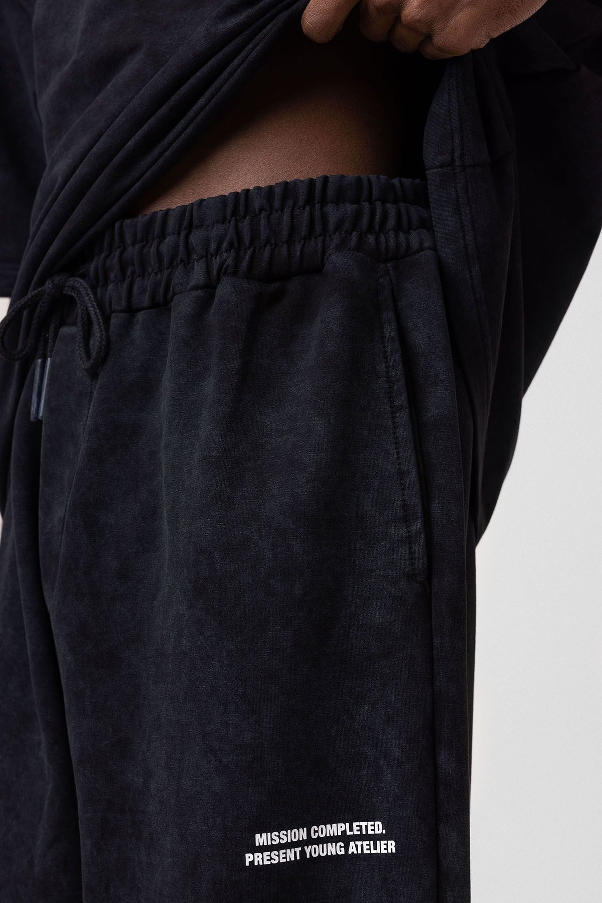 Oversized Sweatsuit Set with Back Print (Washed)