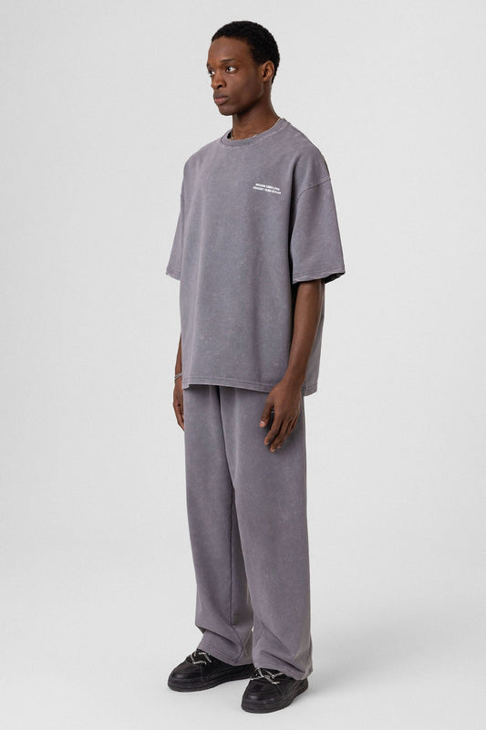 Oversized Sweatsuit Set with Back Print (Washed)