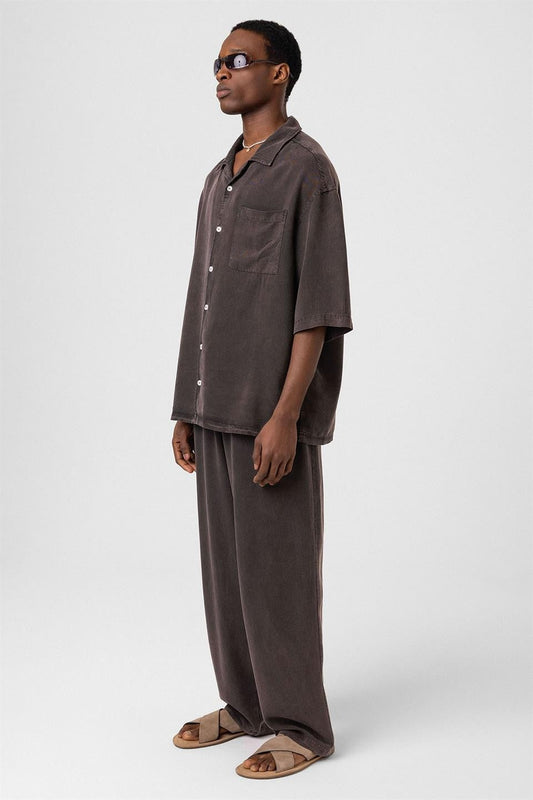Machine-Washable Lyocell Fabric Top and Bottom Set