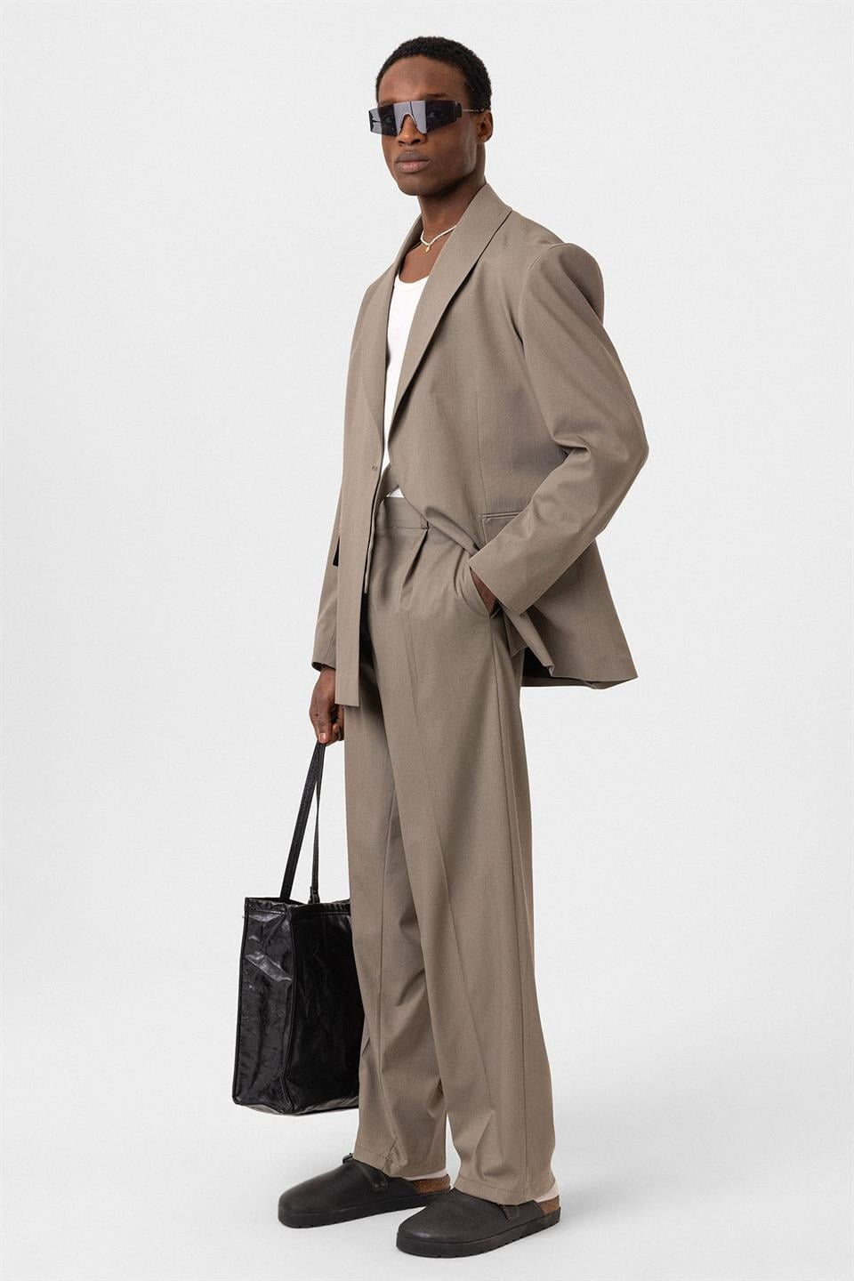 Oversized Belted Suit