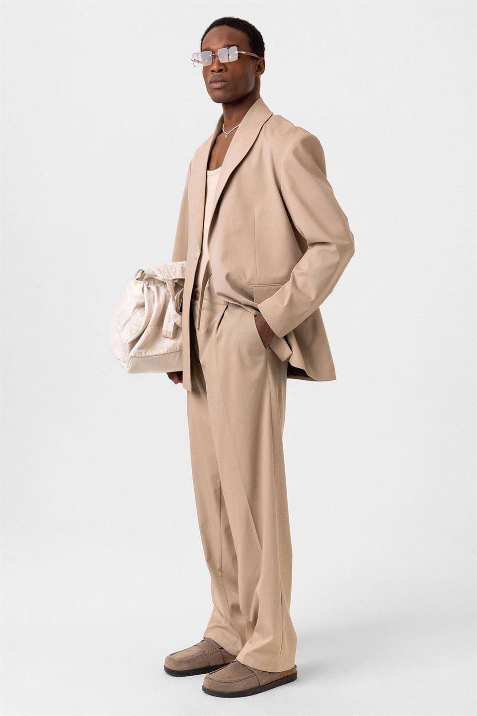 Oversized Belted Suit