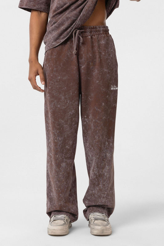 Oversized Sweatsuit Set with Back Print (Washed Look)