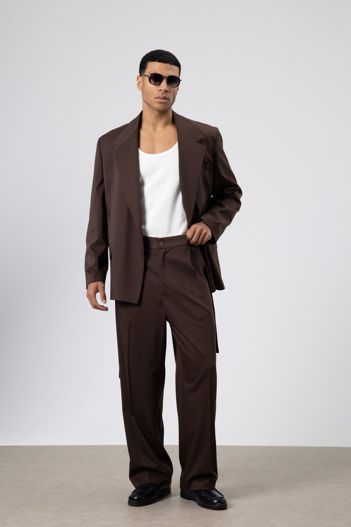 Oversized Belted Suit