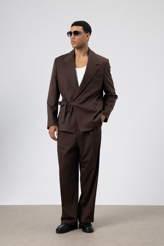 Oversized Belted Suit