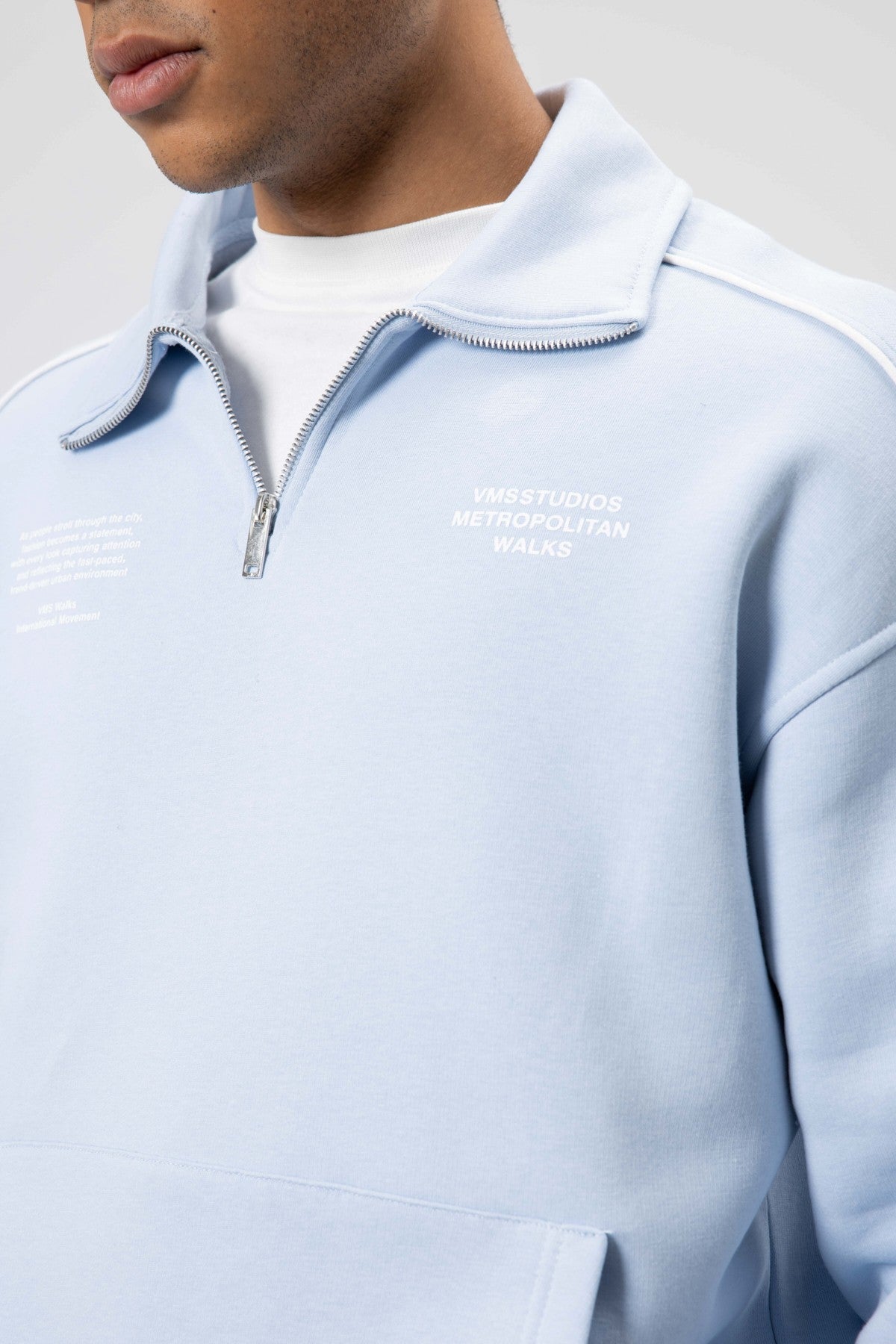 Oversized Sweatsuit Set with Stripe Details