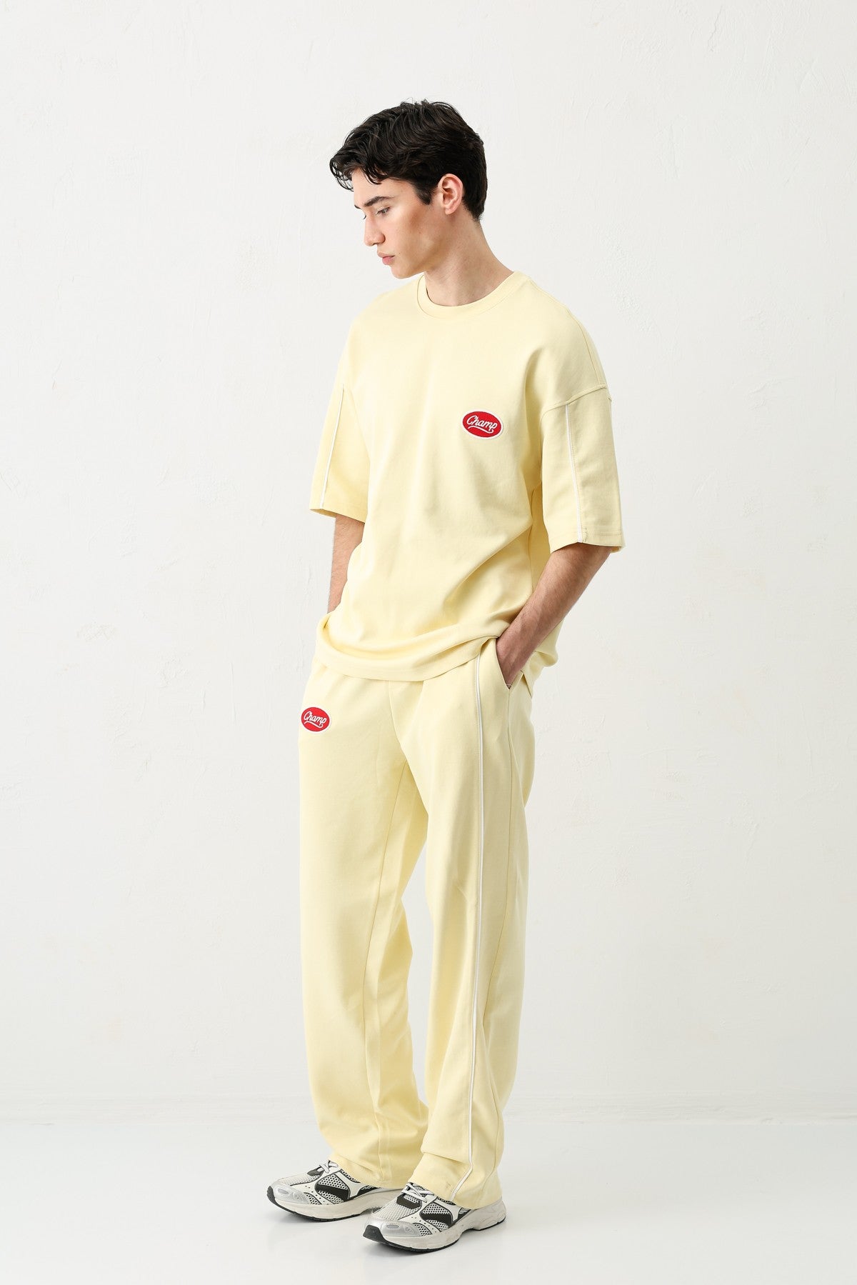 Oversized Champ-Printed Sweatsuit Set