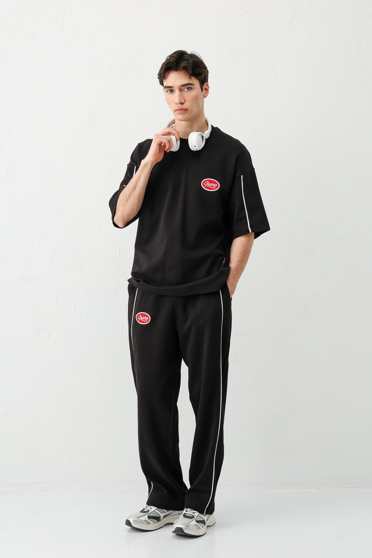 Oversized Champ-Printed Sweatsuit Set