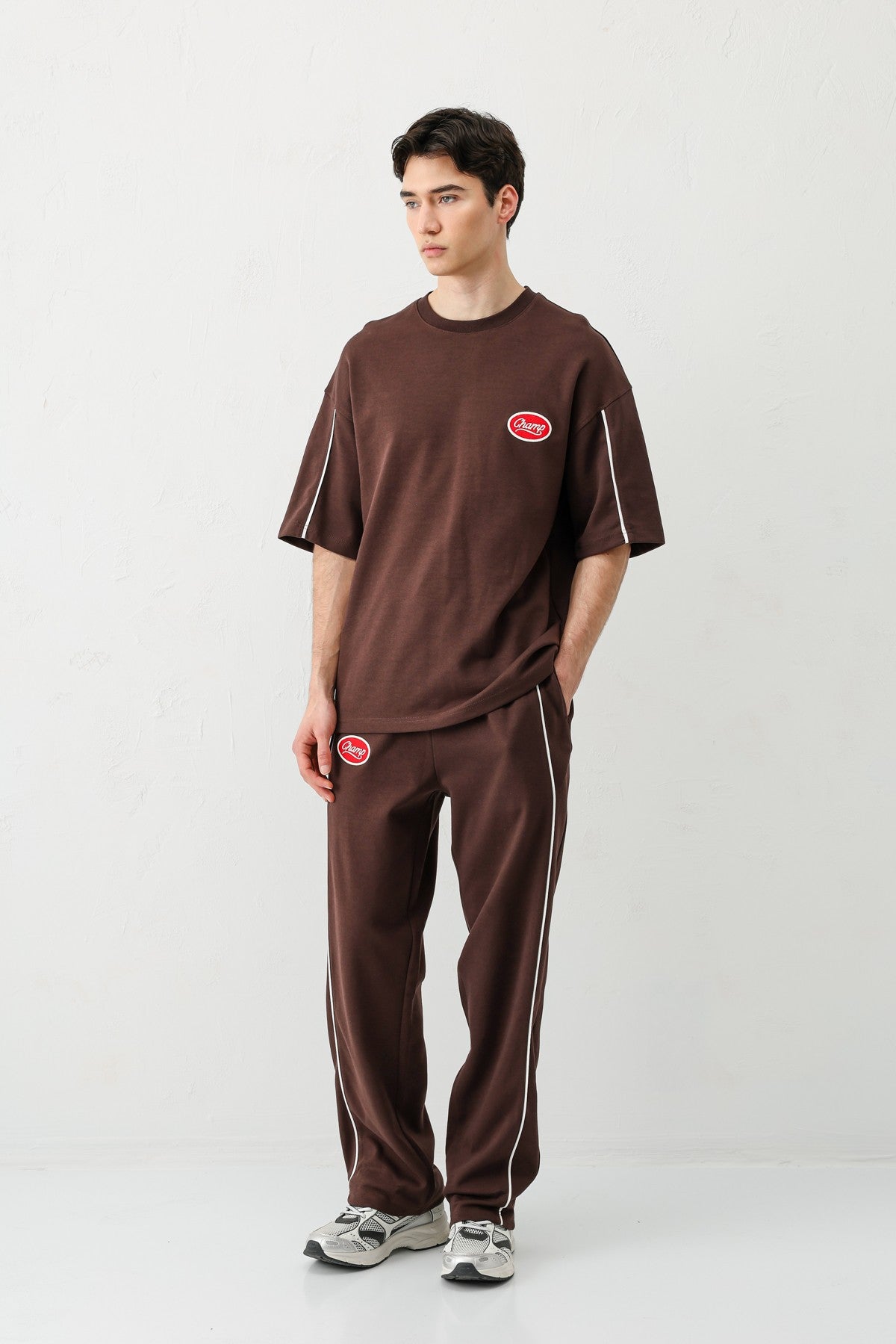 Oversized Champ-Printed Sweatsuit Set