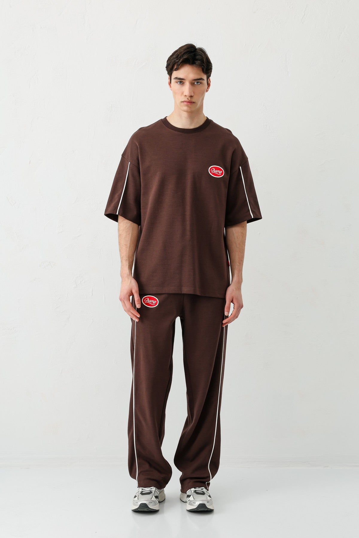 Oversized Champ-Printed Sweatsuit Set