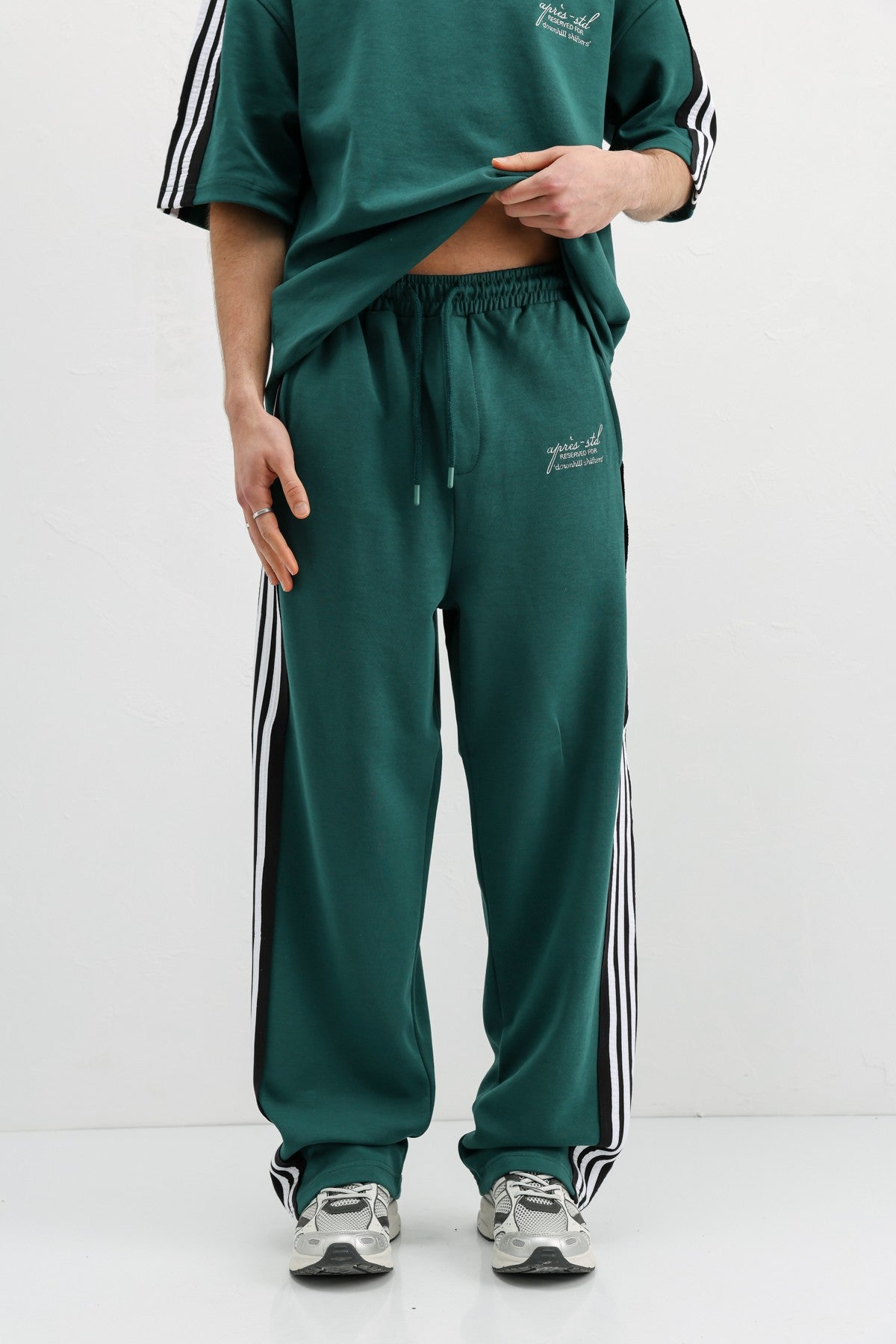 Oversized Printed Sweatsuit Set, Navy