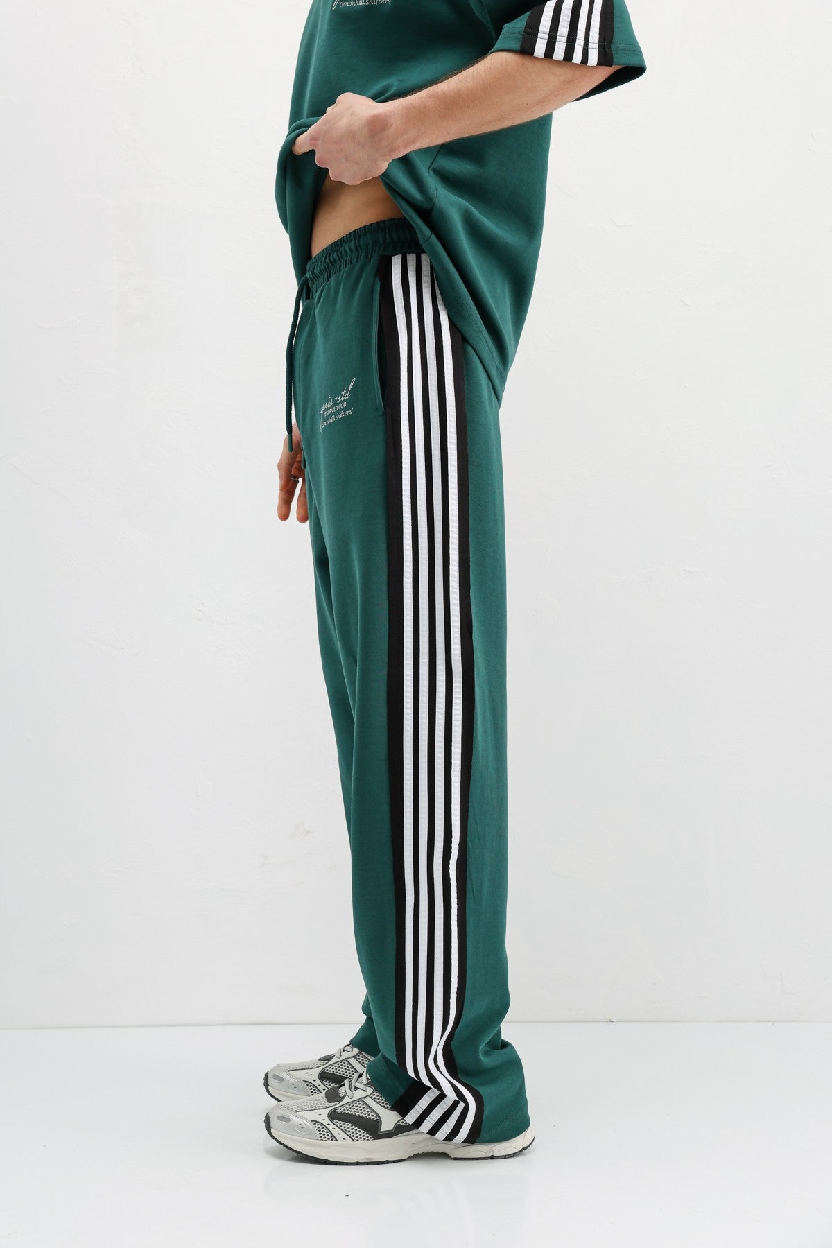 Oversized Printed Sweatsuit Set, Navy