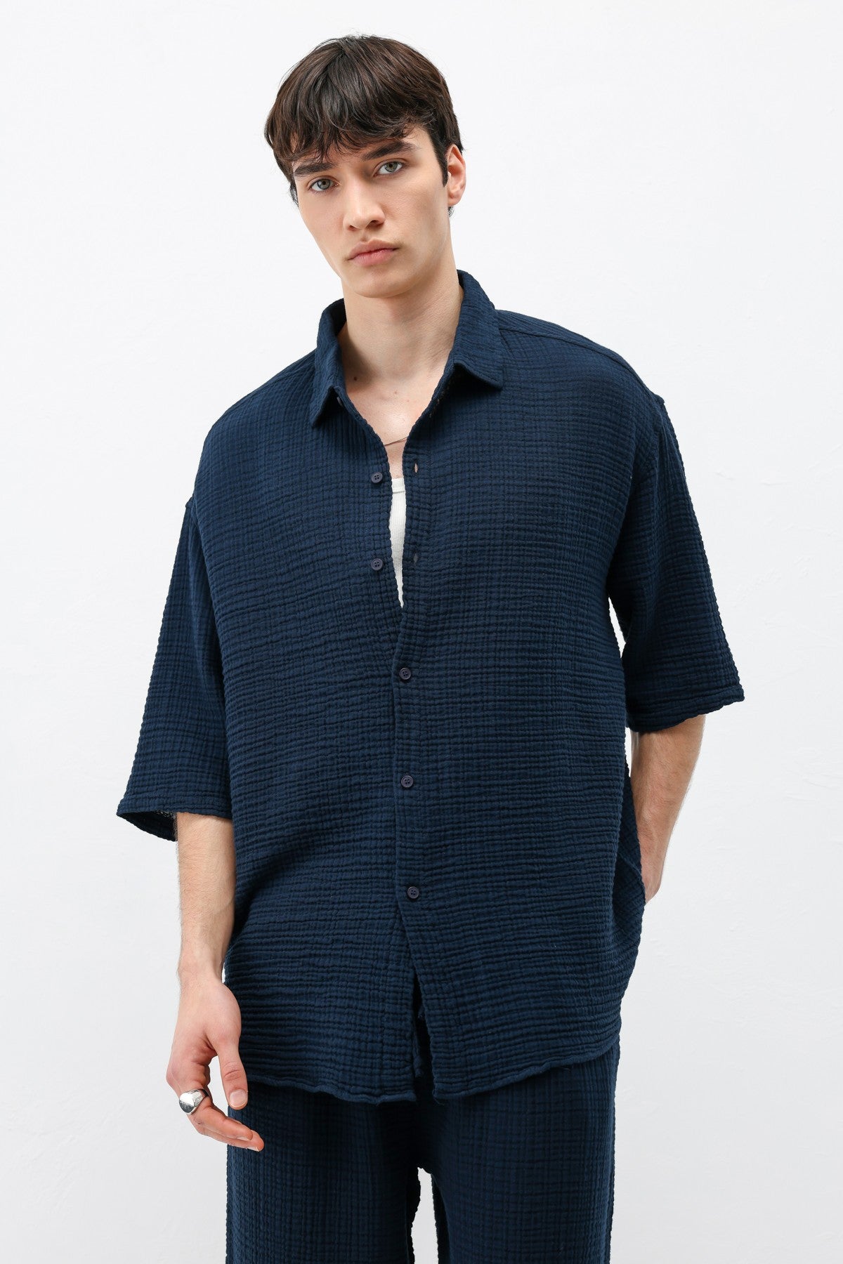 Muslin Fabric, Relaxed Fit Linen Set