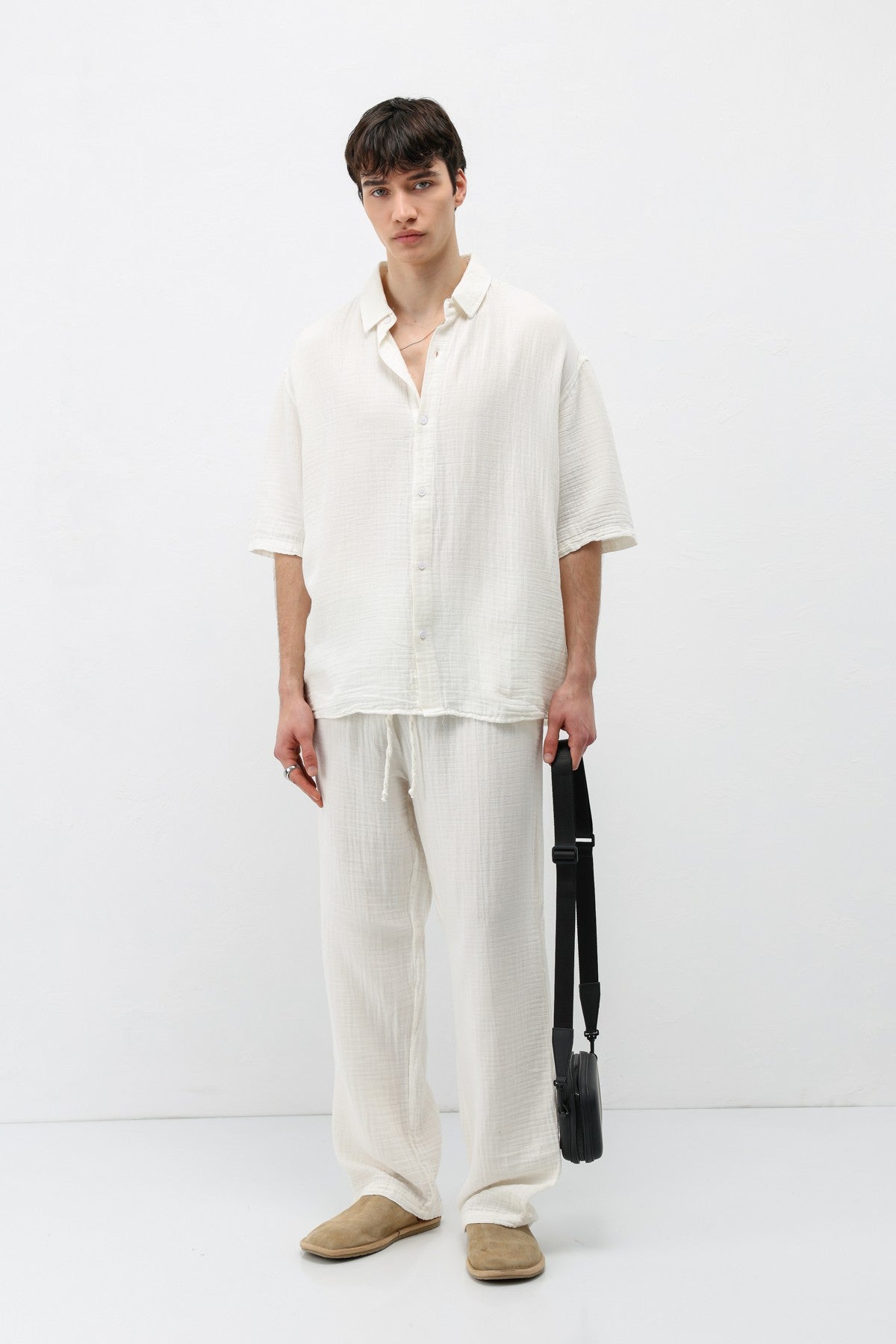 Muslin Fabric, Relaxed Fit Linen Set