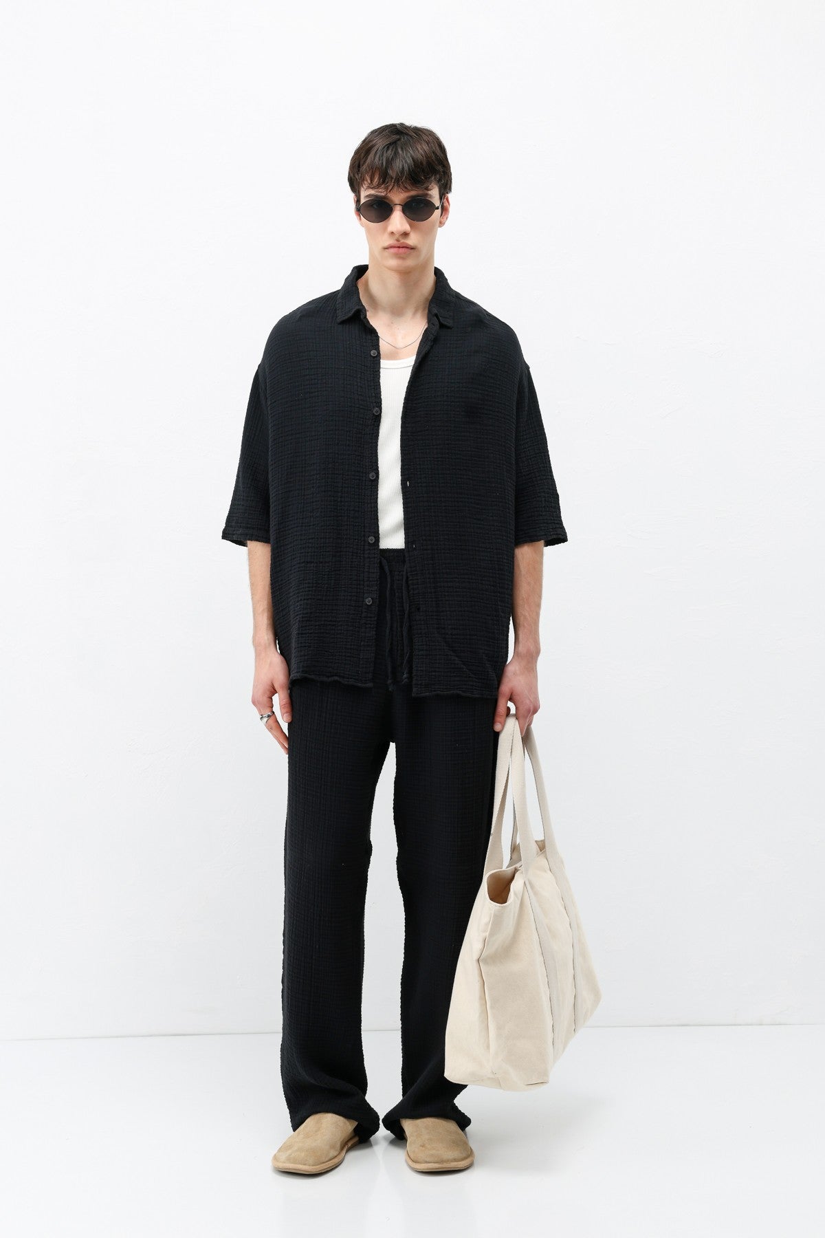 Muslin Fabric, Relaxed Fit Linen Set