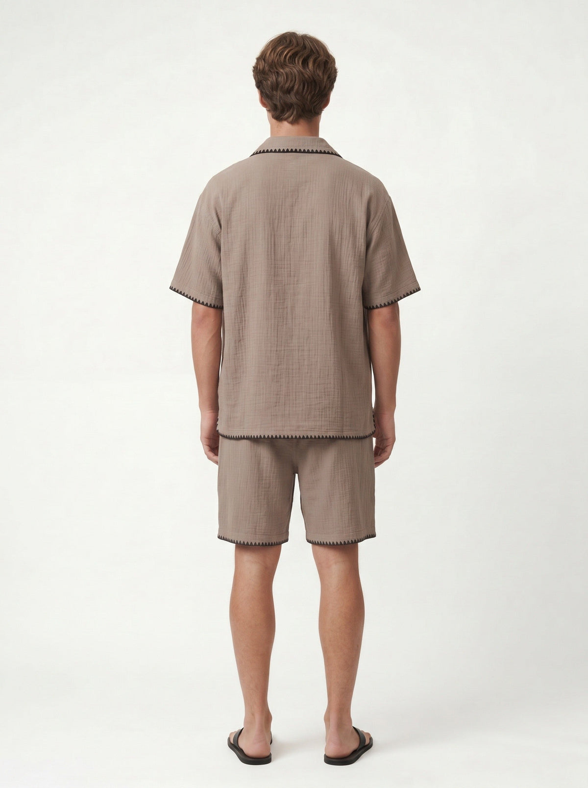 Stitched-Detail Shirt and Shorts Set
