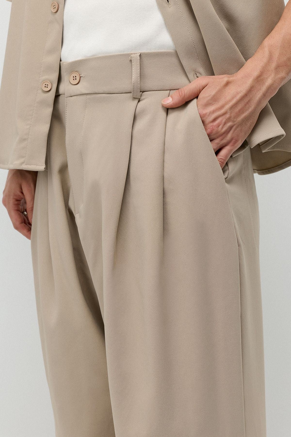 Relaxed-Fit Oversized Shirt and Pants Set