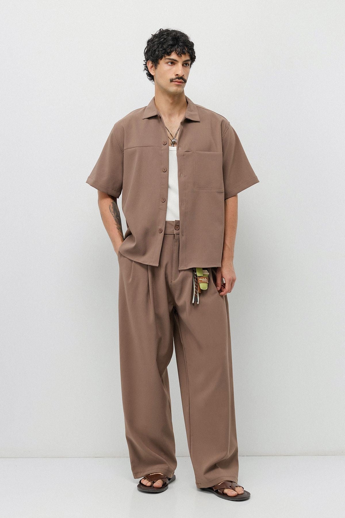 Relaxed-Fit Oversized Shirt and Pants Set