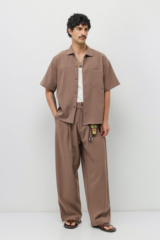 Relaxed-Fit Oversized Shirt and Pants Set