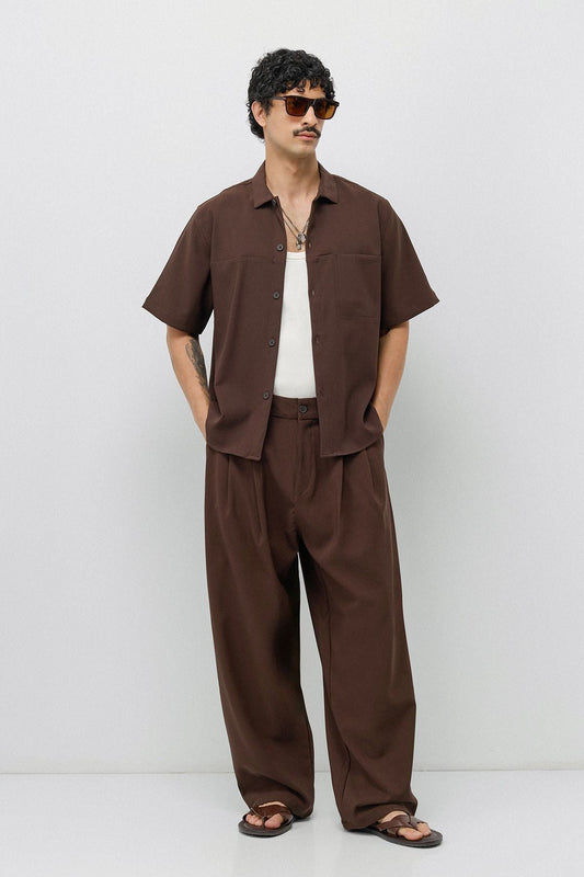 Relaxed-Fit Oversized Shirt and Pants Set