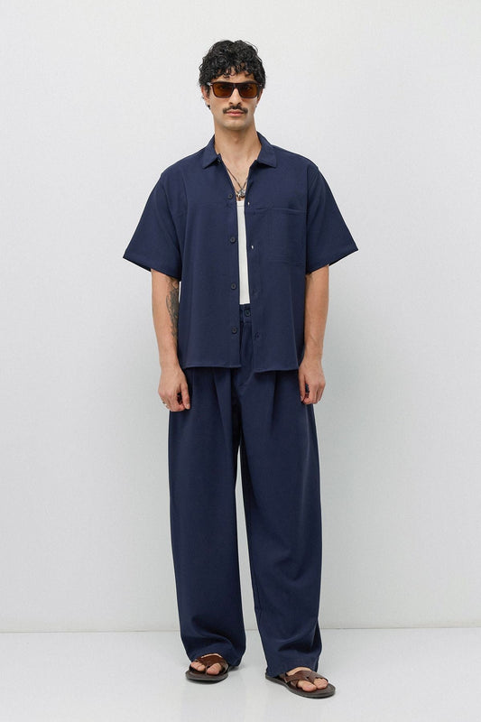 Relaxed-Fit Oversized Shirt and Pants Set