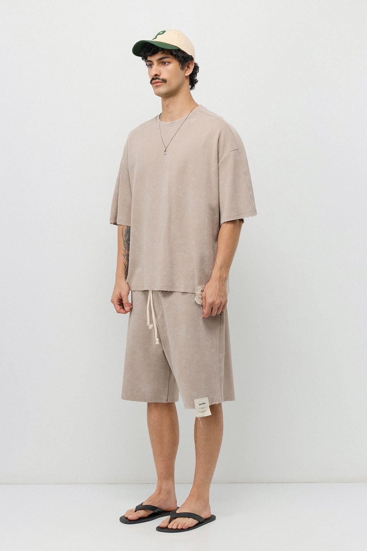 Oversized T-Shirt and Shorts Set (Pre-Washed)