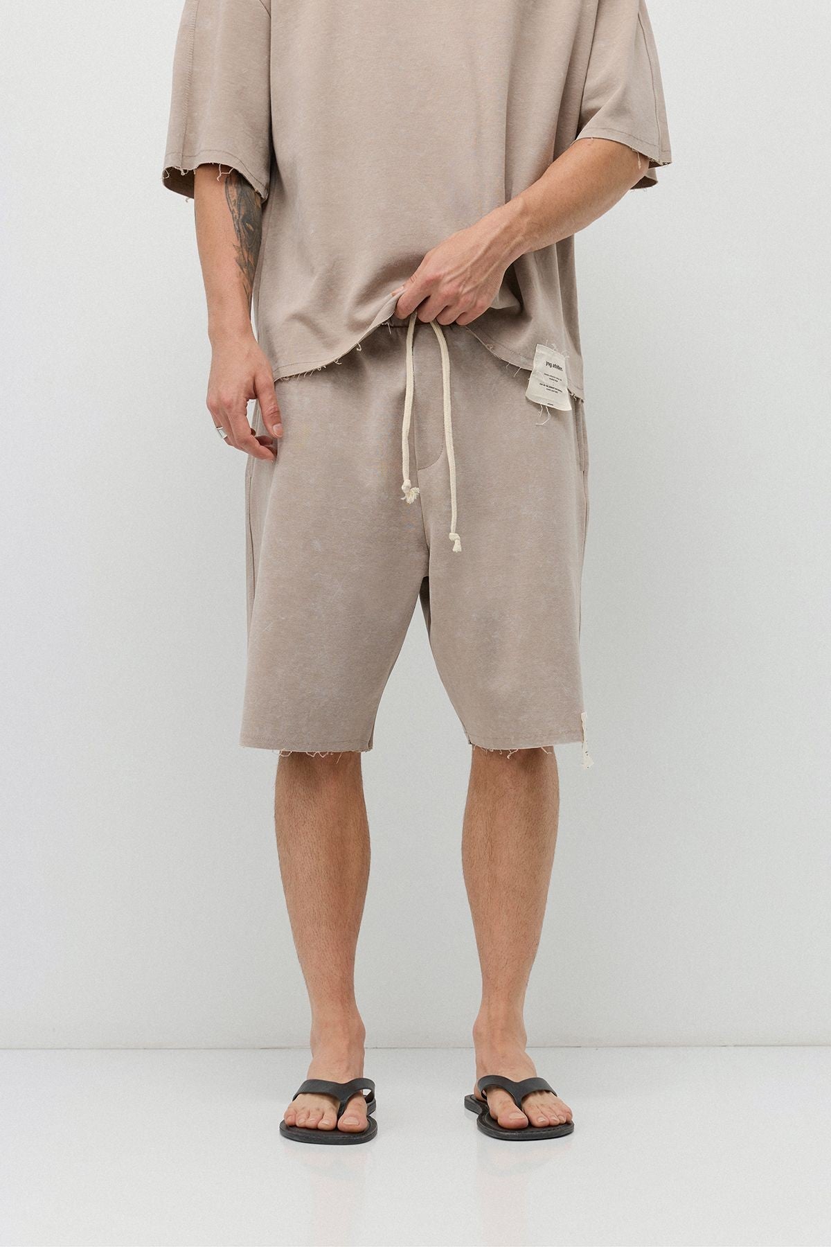 Oversized T-Shirt and Shorts Set (Pre-Washed)