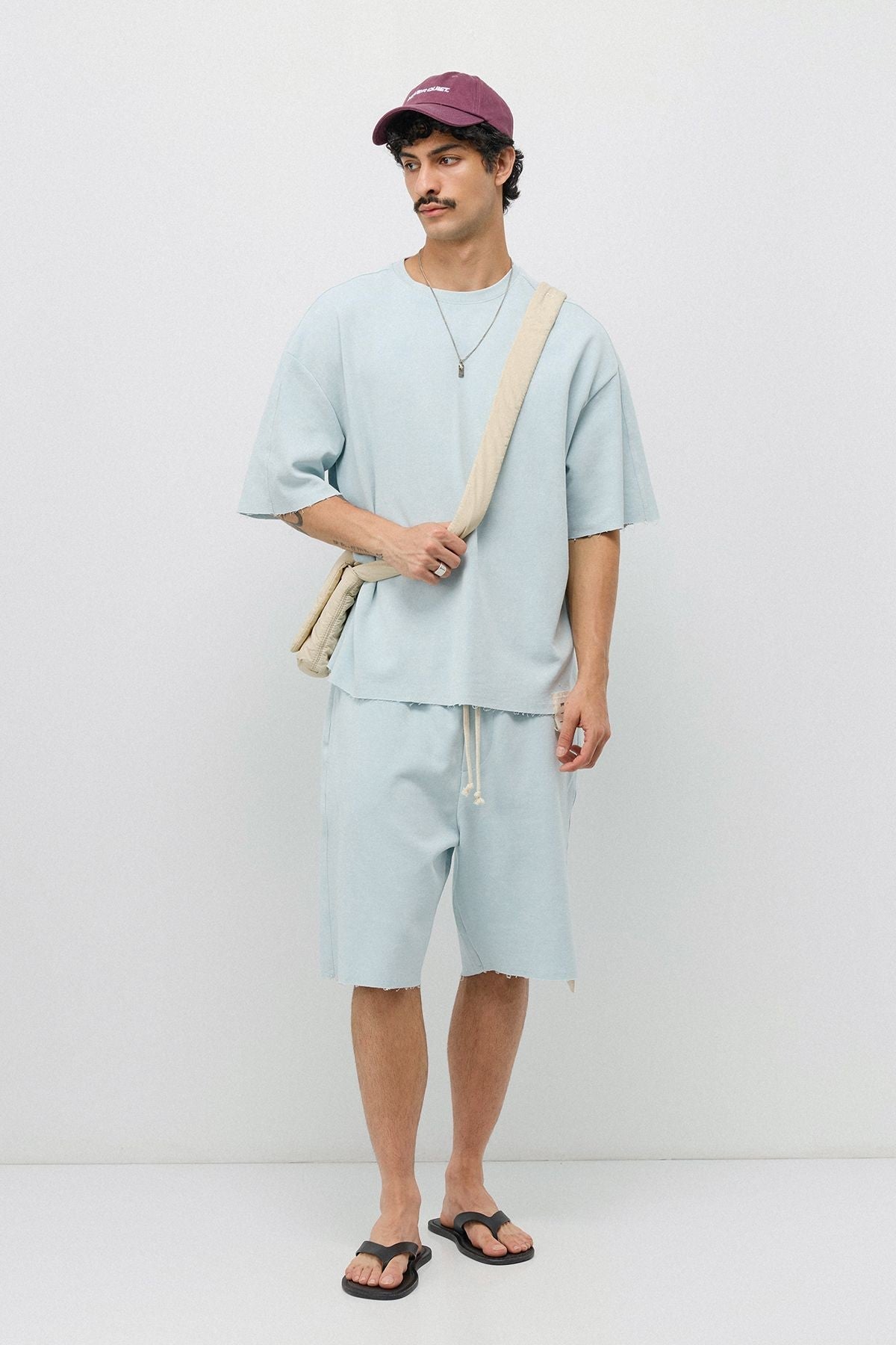 Oversized T-Shirt and Shorts Set (Pre-Washed)