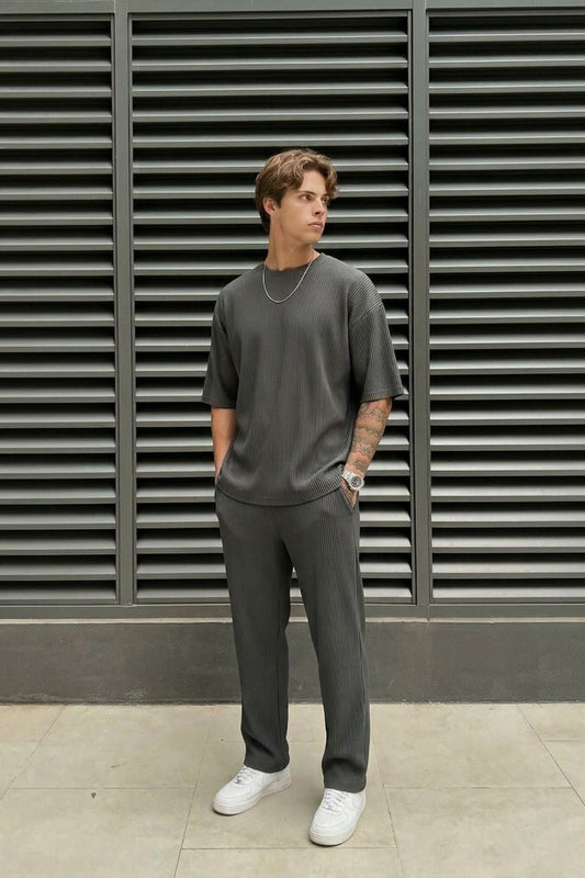 Oversized T-Shirt with Ribbed Hem