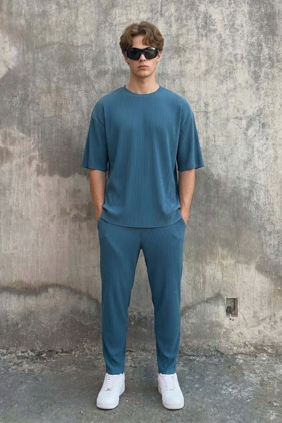 Oversized T-Shirt with Ribbed Hem