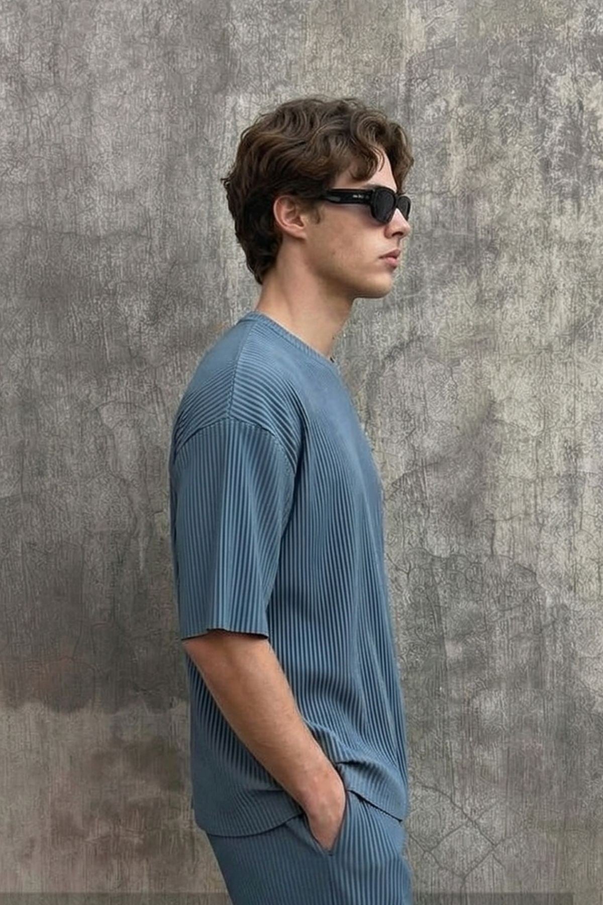 Oversized T-Shirt with Ribbed Hem