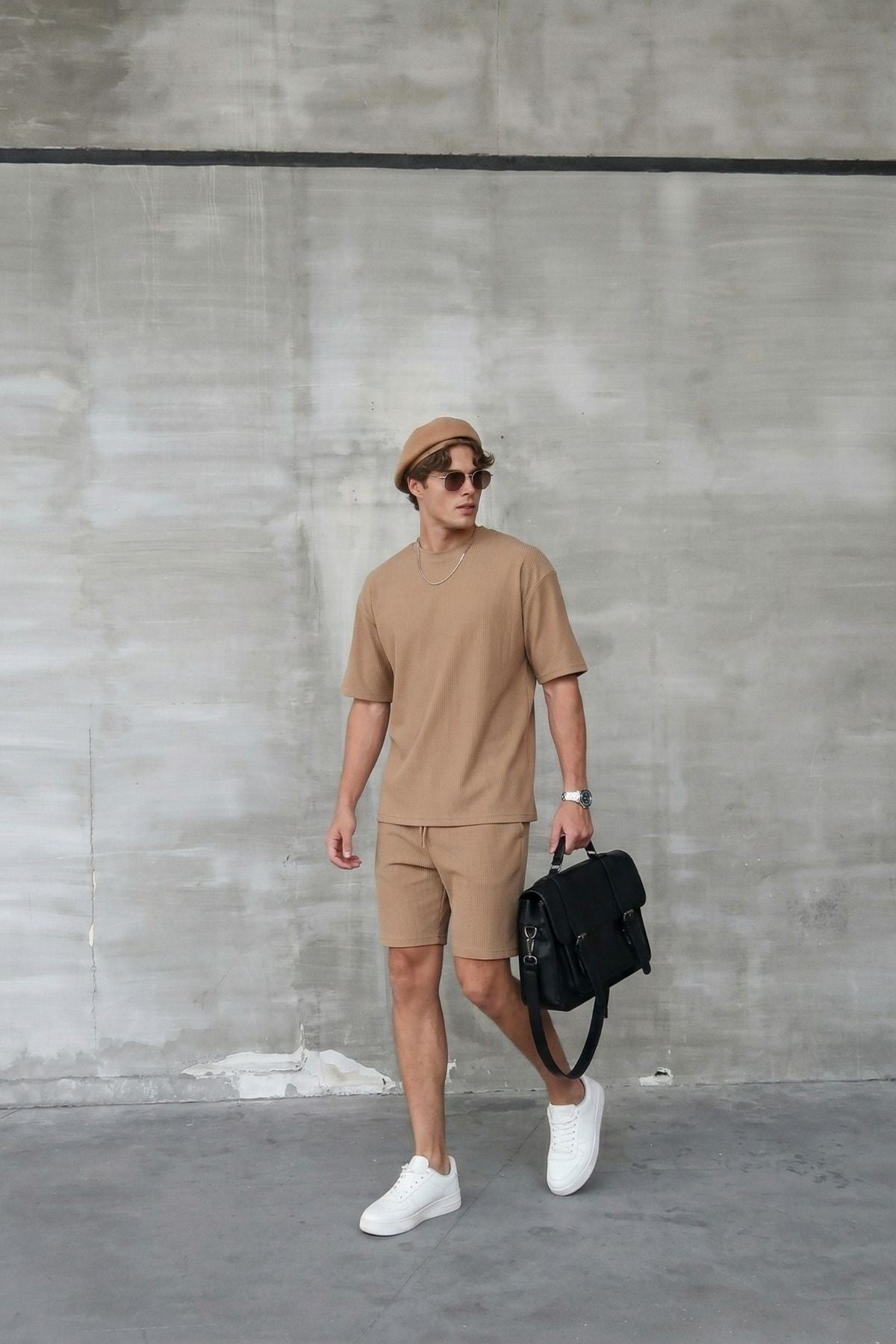 Oversized T-Shirt with Ribbed Hem