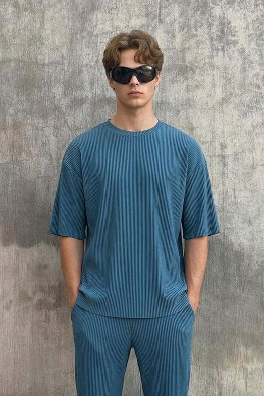 Oversized T-Shirt with Ribbed Hem